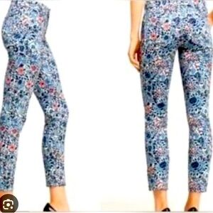Tory Burch Floral Tapestry Cigarette Jeans | Spring 2026 Runway Trend | Size 28